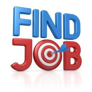 Schriftzug Symbol Find Job